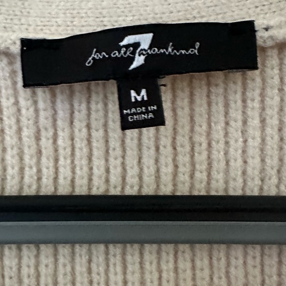 7 for All Mankind Beige Cardigan - Picture 3 of 5